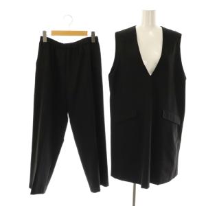 パンツ ベスト セットアップ ジレ プルオーバー テーパード ブラック 黒 /CX OS