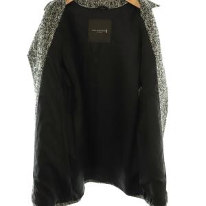 MACKINTOSH LONDON DURRIS ウールツイードコート 38 ブラック ホワイト