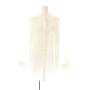 Thomas mason ピンタックバンドカラー シャツ 長袖 38 ホワイト /HK OS