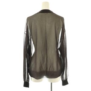 L'Appartement 23SS Sheer Cardigan シアーカーディガン ニット Vネック ブラウン /DF OS