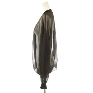 L'Appartement 23SS Sheer Cardigan シアーカーディガン ニット Vネック ブラウン /DF OS