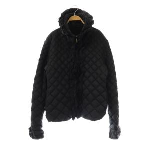 フリルキルティングダウンコート ダウンジャケット 42 ブラック /DF OS