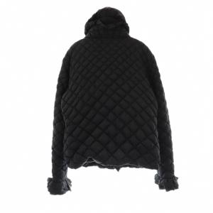 EMPORIO ARMANI フリルキルティングダウンコート ダウンジャケット 42 ブラック /DF OS