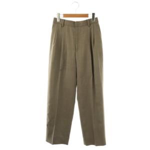 ウール2タックスラックスパンツ ワイド センタープレス 36 グレージュ /CX OS