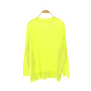 ウーステッドウール クルーネックプルオーバー ニット セーター 長袖 F ライトグリーン /HK OS