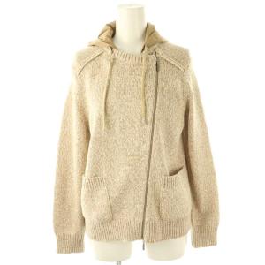 ブラン 25SS フード付き ニット ブルゾン ジップアップ 38 ベージュ /AT OS