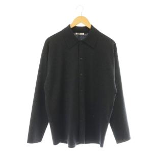 HIGH TWIST WOOL KNIT SHIRTCARDIGAN 4 チャコール