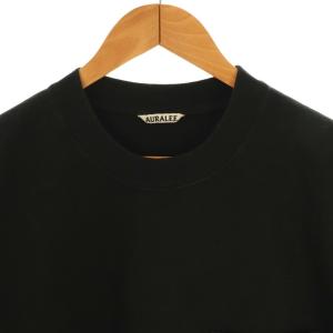 AURALEE HEAVY WEIGHT POCKET TEETシャツ カットソー 半袖 4 ブラック A25ST01SU