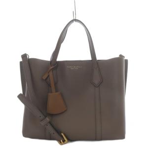 ペリースモール トリプルコンパートメント トートバッグ 2WAY ダークブラウン