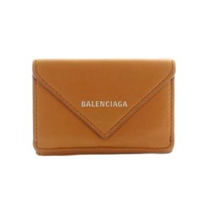 ペーパーミニウォレット ミニウォレット 三つ折り財布 小銭入れ ブラウン 茶 391446 /MI OS