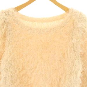 ANAYI 25SS ラメシャギープルオーバー ニット セーター 36 ライトベージュ /DO OS