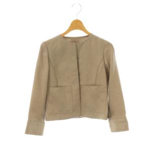 バスケットストレッチクルージャケット ノーカラー 34 ベージュ /HK OS