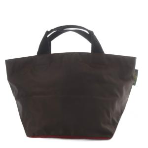 1027N ナイロン舟型トートM	ハンドバッグ ダークブラウン レッド /YO2