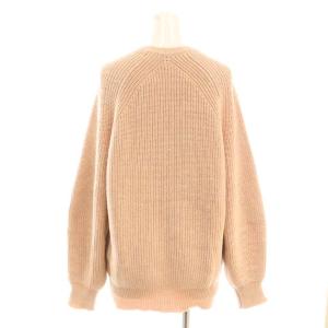 Drawer 7G畦編みクルーネックプルオーバーニット セーター シルク混 2 サーモンピンク /CX OS