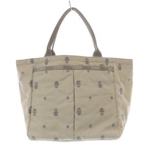 ポーチ付き 刺繍 トートバッグ ハンドバッグ ベージュ /SR