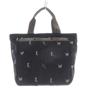 猫刺繍 トートバッグ ハンドバッグ 黒 ブラック /SR