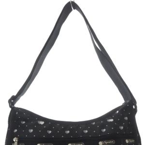 LesportSAC ポーチ付き ハート柄 ショルダーバッグ 黒 ブラック /SR