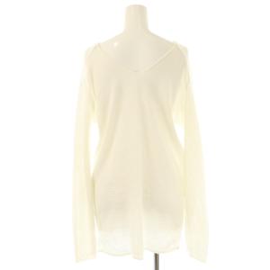 Deuxieme Classe コットンワッフルカットソー Tシャツ 長袖 ホワイト /ES OS