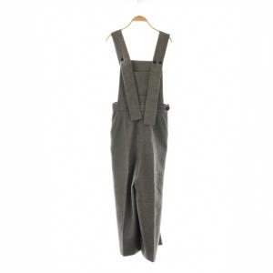 LONG STRAP OVERALLS ロングストラップオーバーオール サロペット ウール混 38 グレー