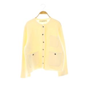 24SMSJK02 KNIT JACKET ニットジャケット ノーカラー FO アイボリー /NR OS