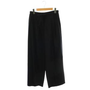 2タックワイドイージーパンツ スラックス 36 紺 ネイビー /AT OS