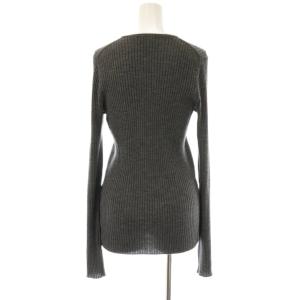 VERMEIL par iena SLOWOOL Rib クルーネックプルオーバー リブニット グレー /DF OS