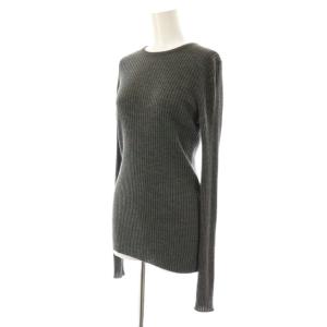 VERMEIL par iena SLOWOOL Rib クルーネックプルオーバー リブニット グレー /DF OS