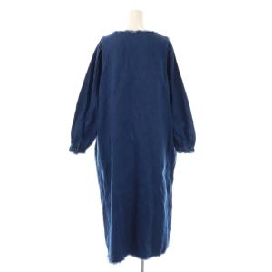 45rpm デニムのドレス ワンピース ミモレ ロング 紺 ネイビー /AT OS
