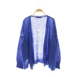 アルパカ混カーディガン ニット 0 ブルー /DF OS