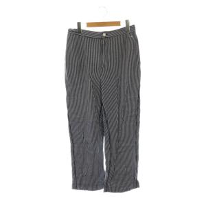 コットンリネン ヒッコリーパンツ ストライプ 3 ネイビー ホワイト /DF OS