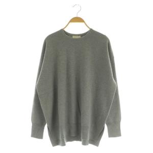 23AW サイドスリット クルーネック ニット セーター F グレー /MY OS