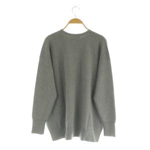 UNITED ARROWS 23AW サイドスリット クルーネック ニット セーター F グレー /MY OS