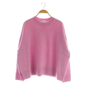 W/CA スリット クルーネック ニット W セーター 長袖 ピンク /MY OS