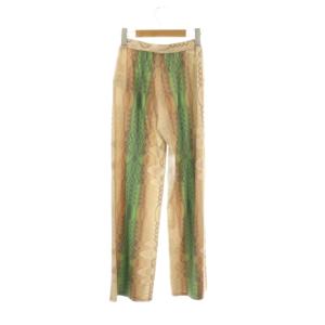Ameri VINTAGE MEDI WAVE PATTERN CUT PANTS パンツ ストレート S ベージュ マルチカラー