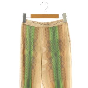 Ameri VINTAGE MEDI WAVE PATTERN CUT PANTS パンツ ストレート S ベージュ マルチカラー