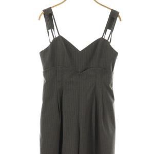 Ameri VINTAGE MEDI CORD SUSPENDER WIDE PANTS サスペンダーワイドパンツ サロペット ストライプ