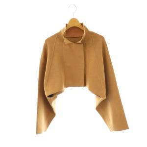 JACKET LIKE SHORT KNIT ニットジャケット F ブラウンベージュ /DO OS