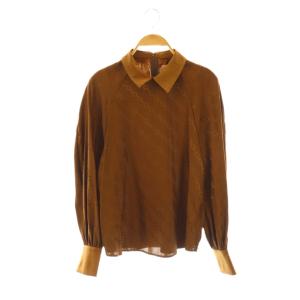 UNDRESSED HORSE BIT BLOUSE ブラウス シャツ サテン F ブラウン チェーン柄