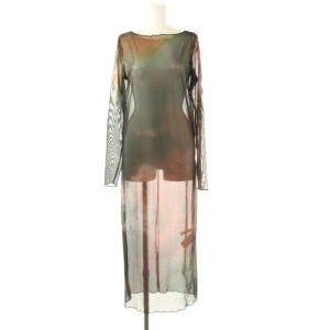 MIRANDA TAIDAI SHEER LONG TOP ワンピース ロング シアー S マルチカラー