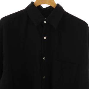 MARKAWARE MARK AWARE 24SS ORGANIC WOOL VIYELLA COMFORT FIT SHIRT シャツ 1 ブラック