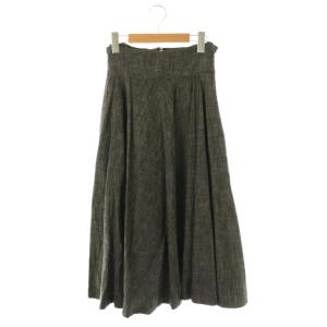 ヨウジヤマモト ベルトフレアスカート ロング ブラック ベージュ YB-S07-023 /HK OS SH