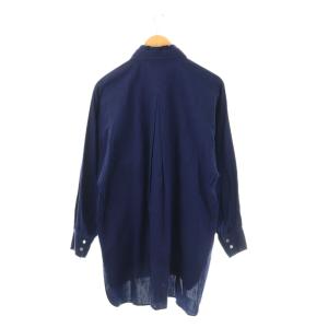 ISSEY MIYAKE IM31FJ012 ロング長袖シャツ オーバーサイズ 2 ネイビーブルー /ES OS SH