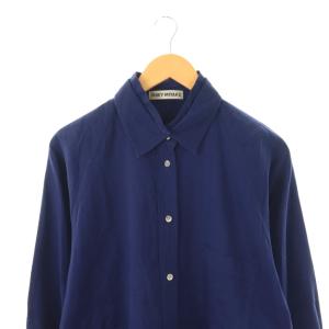 ISSEY MIYAKE IM31FJ012 ロング長袖シャツ オーバーサイズ 2 ネイビーブルー /ES OS SH