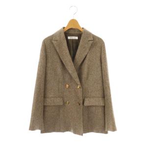 ダブルブレストボクシージャケット テーラード M ブラウン /DF OS