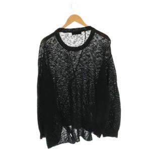 Yohji Yamamoto POUR HOMME 23SS ボタンデザインニット カットソー 3 ブラック HZ-K09-095 /DO OS