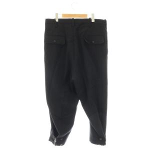 Yohji Yamamoto POUR HOMME 22AW 裾2タブPウールパンツ 2 ブラック HE-P47-527