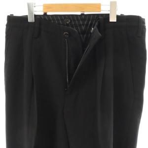 Yohji Yamamoto POUR HOMME 22AW 裾2タブPウールパンツ 2 ブラック HE-P47-527