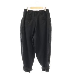Yohji Yamamoto サイト S'YTE 22AW 裾ベルトワイドパンツ ジッパーフライ 3 ブラック UV-P15-904