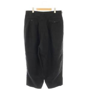 Yohji Yamamoto POUR HOMME HZ-P32-211 23SS リネン混 タックパンツ 2 ブラック