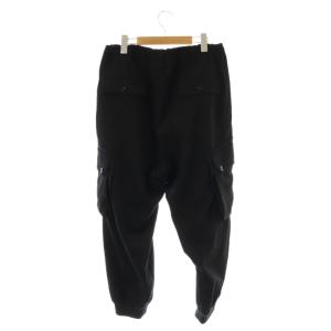 Ground Y 24AW ウールギャバジンリブカーゴパンツ 3 ブラック GO-P07-100
